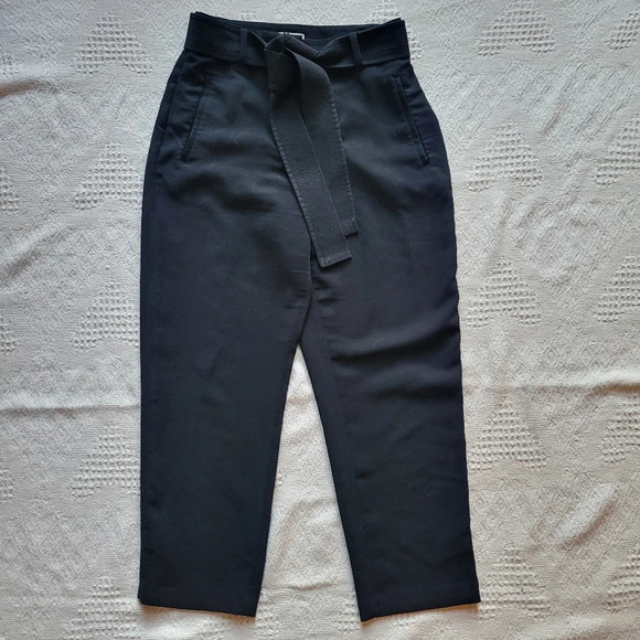 Wilfred tie-front High-waisted Business/Office Removeable Belted Trouser Pant - Picture 2 of 10